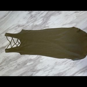 Size small olive green fitted dress